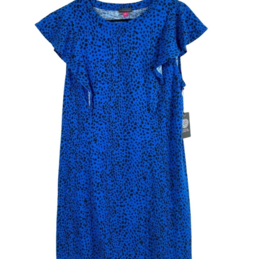 NWT VINCE CAMUTO Amelia Flutter Sleeve Size 3X Animal Print Shift Dress